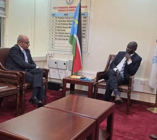 سفير مصر بجنوب السودان يلتقي وزير الصحة 