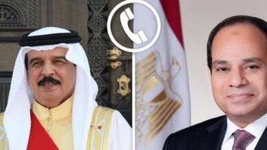 ملك البحرين يهنئ الرئيس السيسي بعيد الأضحى ويؤكدان عمق العلاقات الثنائية