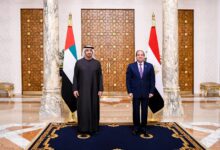 الرئيس السيسي يستقبل رئيس الإمارات بقصر الاتحادية