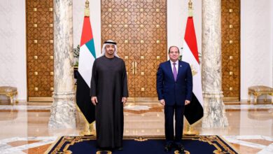 الرئيس السيسي يستقبل رئيس الإمارات بقصر الاتحادية