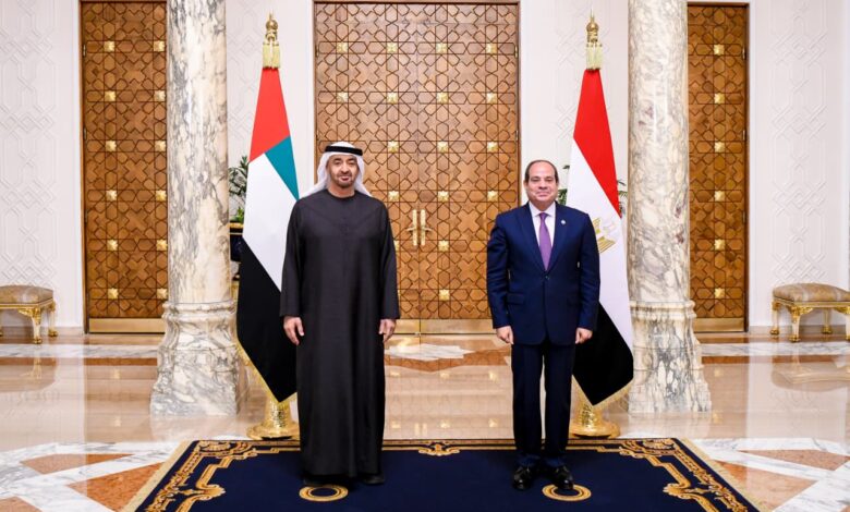 الرئيس السيسي يستقبل رئيس الإمارات بقصر الاتحادية
