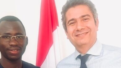 سفير مصر في غينيا يستقبل الرئيس السابق لاتحاد الطلاب الغينيين في القاهرة