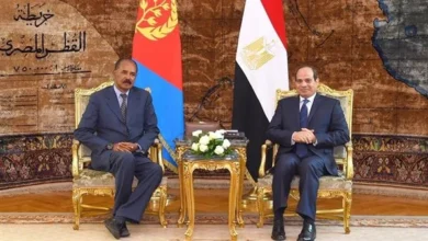 الرئيس عبد الفتاح السيسي، والرئيس أسياس أفورقي، رئيس دولة إريتريا