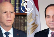السيسي وقيس سعيد يؤكدان رفض التصعيد بالمنطقة