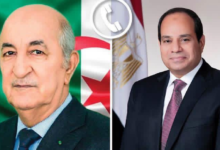 السيسي وتبون يؤكدان رفض المساس بسيادة الدول العربية