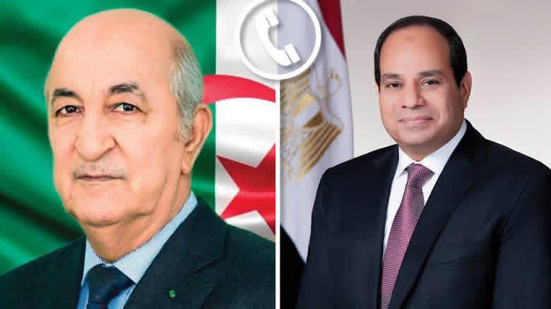 السيسي وتبون يؤكدان رفض المساس بسيادة الدول العربية