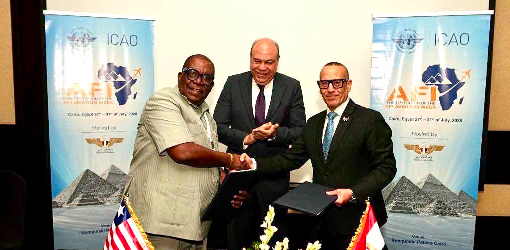 مصر وليبيريا توقعان مذكرة تفاهم لتعزيز التعاون في الطيران المدني