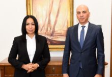 السفير تميم خلاف وسالي عاطف