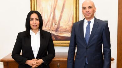 السفير تميم خلاف وسالي عاطف