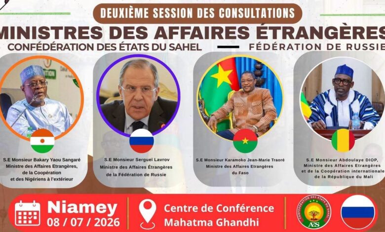 Les ministres des Affaires étrangères des pays du Sahel et de la Fédération de Russie