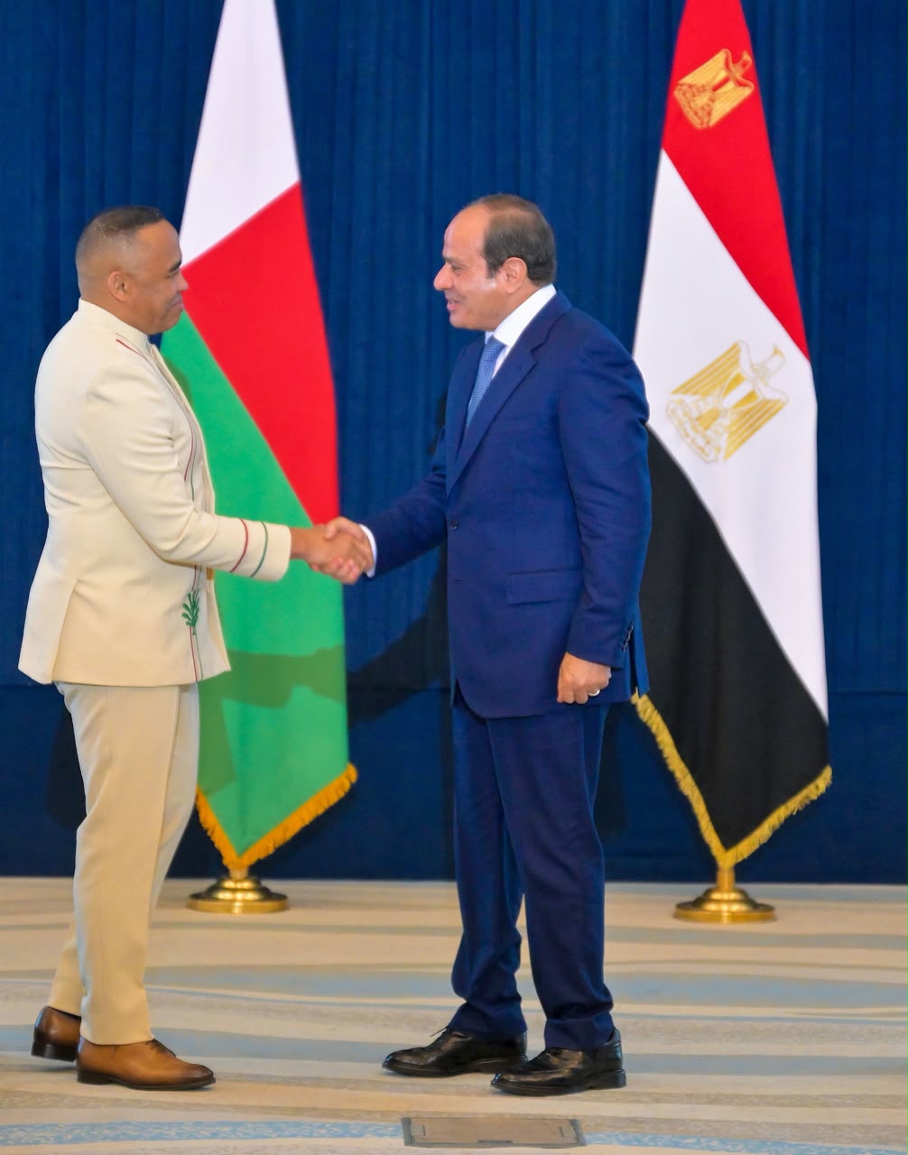 الرئيس السيسي ونظيره الملغاشي