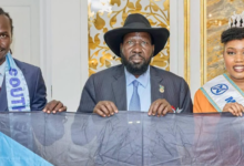 رئيس جنوب السودان يستقبل ملكة جمال بلاده في جوبا